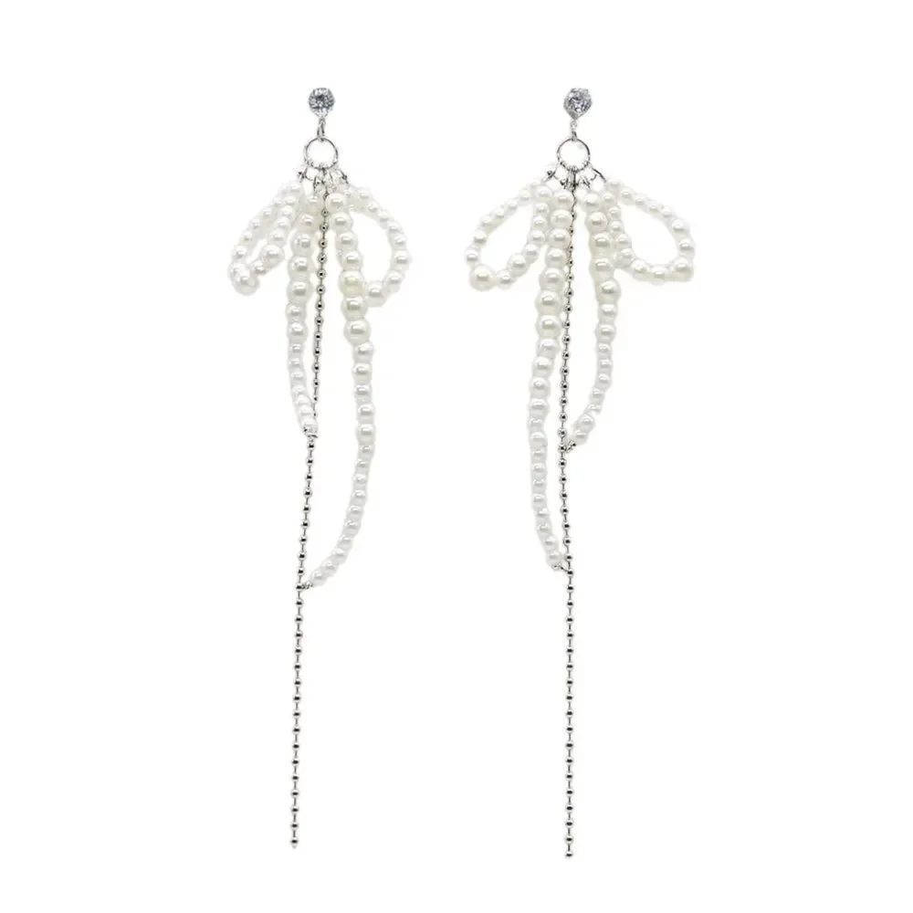 Pearl Drop Earrings M1316 - Picture 2 of 5